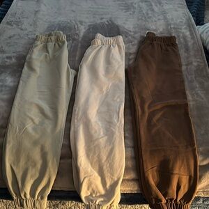 J Gault/Brandy Melvill sweatpants bundle - Seafoam, Cocoa, Cream